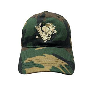 Pittsburgh Penguins Woodland Army Military Camo Camouflage Strapback Hat Cap